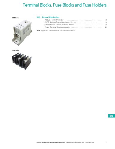 Terminal Blocks, Fuse Blocks and Fuse Holders