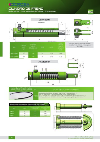 VÉRIN HYDRAULIQUE DE FREINAGE