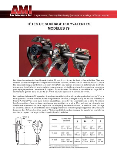 TÊTES DE SOUDAGE POLYVALENTES MODÈLES 79