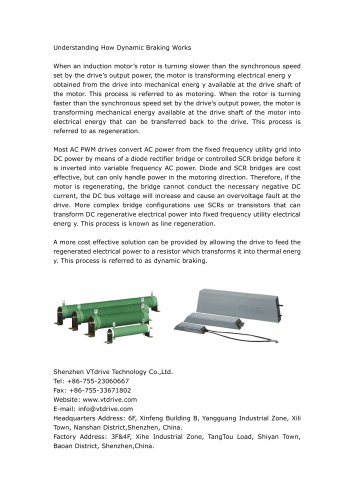 VTdrive What is Variable Frequency AC Drive Dynamic Braking Resistor