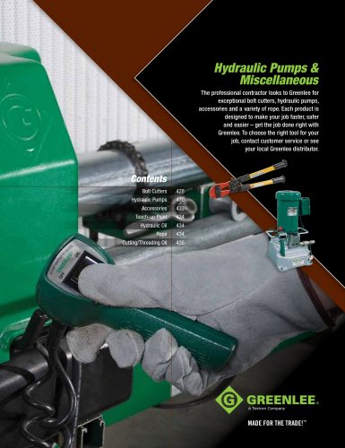 Hydraulic Pumps & Miscellaneous