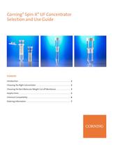 Corning® Spin-X® UF Concentrator Selection and Use Guide