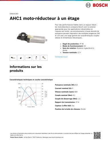 AHC1 moto-réducteur à un étage