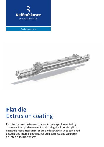 Flat die Extrusion coating