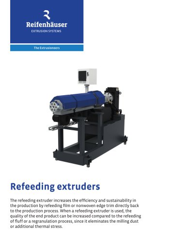 Refeeding extruders