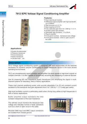 7612 IEPE Voltage Signal Conditioning Amplifier