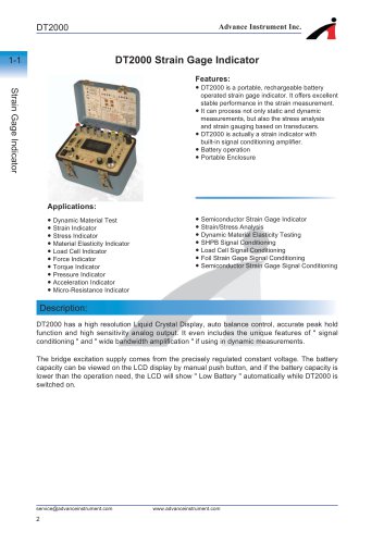 DT2000 Strain Gage Indicator