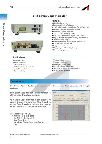 SR1 Strain Gage Indicator