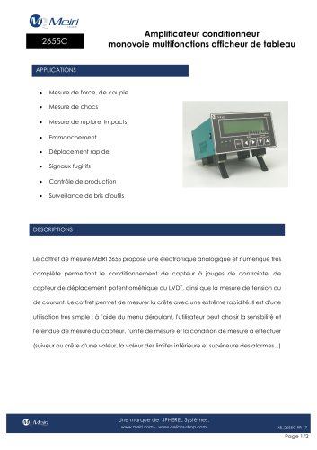 2655C AMPLIFICATEUR CONDITIONNEUR MONOVOIE