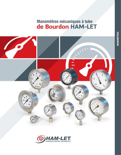 de Bourdon HAM-LET Manomètres mécaniques à tube