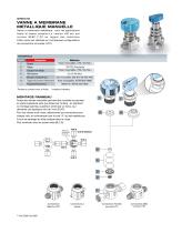 UCV - VANNES SERIE ULTRA PURE, MEMBRANE MÉTALLIQUE POUR PLATINES DE GAZ - 3